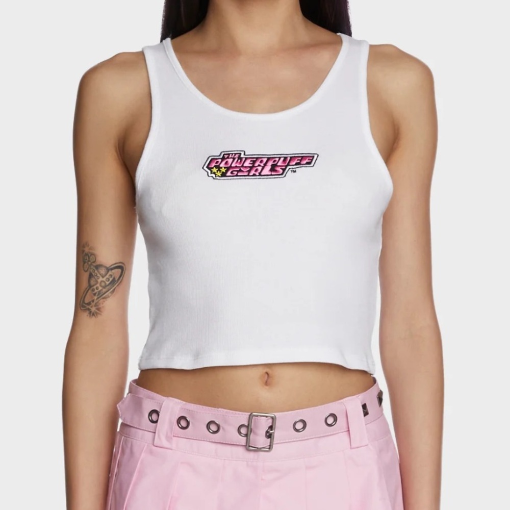 Dolls Kill Powerpuff Iconic Trio Graphic Tank Size Medium